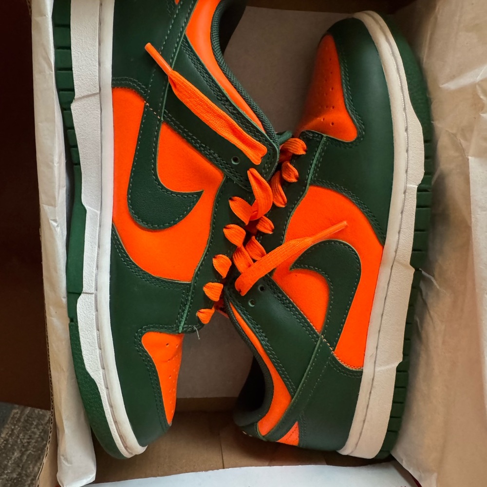 Nike Dunk Low “Miami Hurricanes” Sneakers